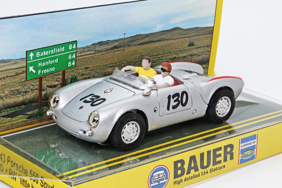 Porsche 550 Spyder silber JD + RW little bastard