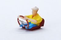 3D printed driver figure with a beret type B, hand painted 1