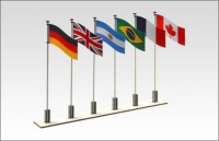 Kit Flags International Set A 6 pcs 1/64