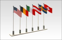 Kit Flags International Set B 6 pcs 1/64