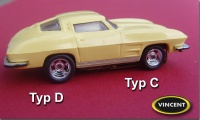 Set Corvette T-Jet Typ D + Reifen 4,0mm
