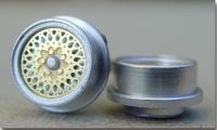 Set of BBS 5 Lug Gold T-Jet type B + tire 2,2mm