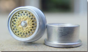 Set BBS 5-Loch gold T-Jet Typ A + Reifen 3,1mm