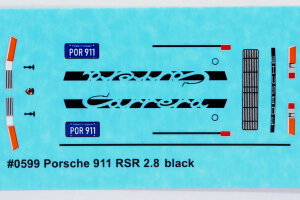 Decal schwarz für Porsche 911 RSR