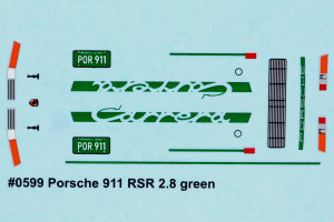 Decal grün für Porsche 911 RSR