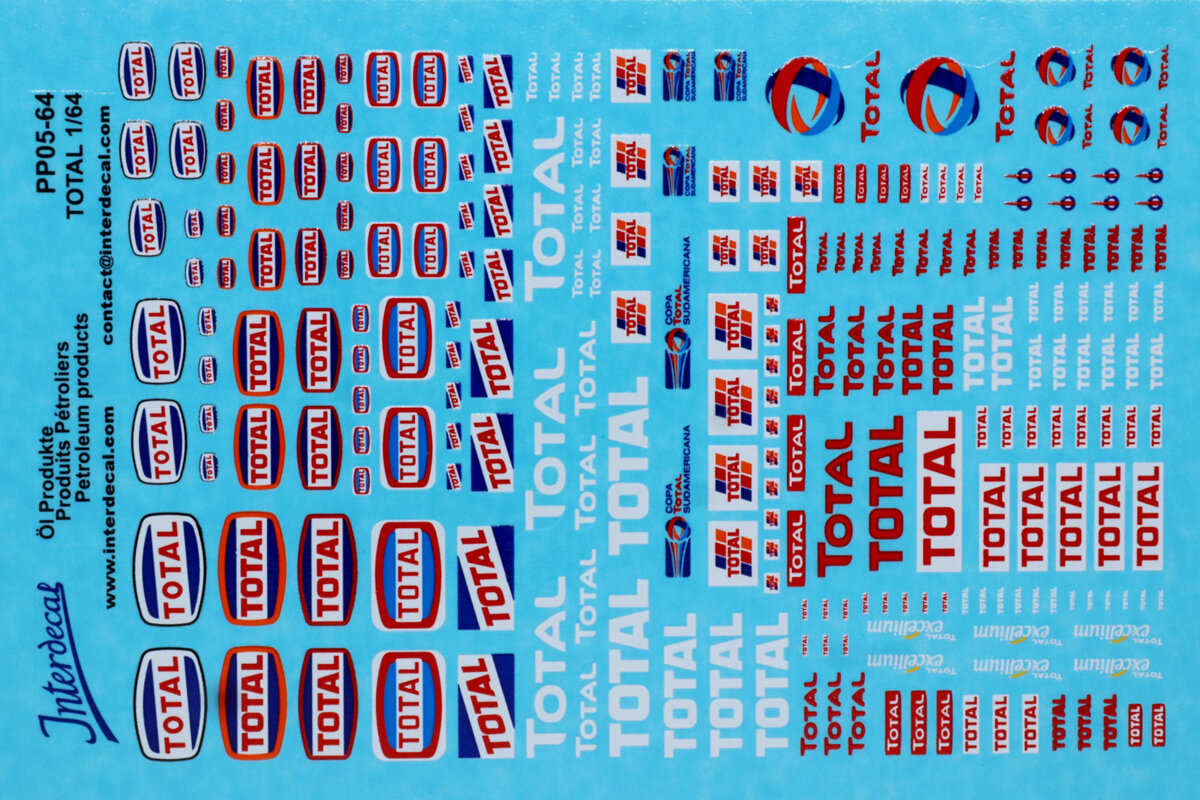 Decal Sheet Oil Products "Total" 1/64