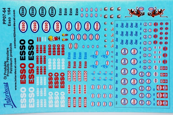 Decalbogen Ölprodukte - Esso - 1/64 gallery
