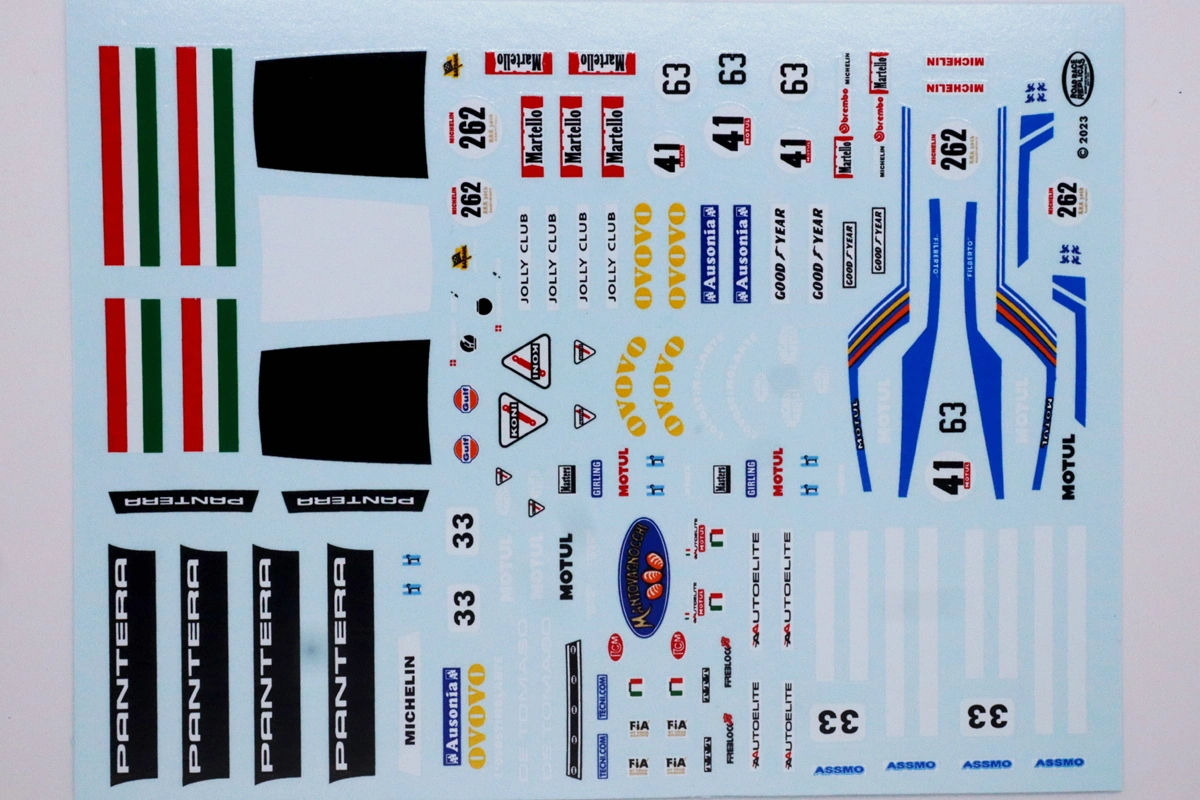 Decalbogen De Tomaso Pantera GTS RACING 1/64