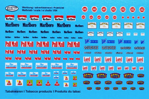 Decal Sheet Tobacco products 1/64