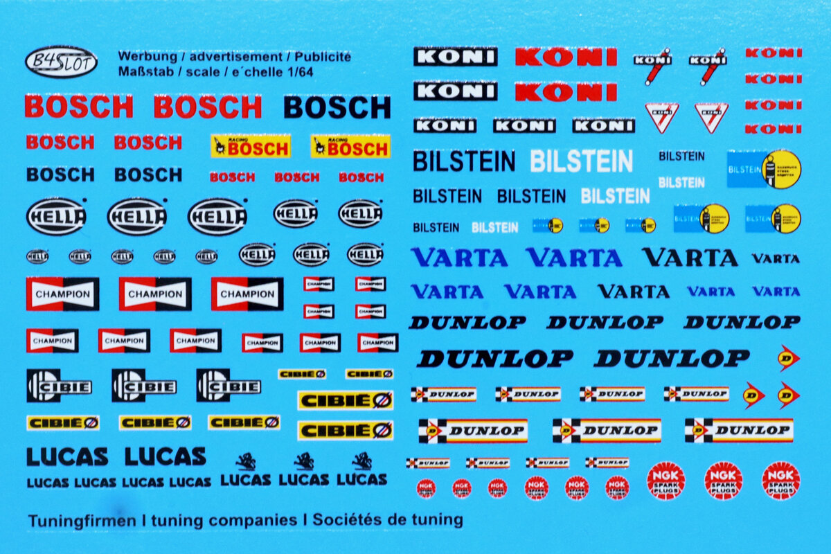 Decal Sheet Tuning Companies1/64