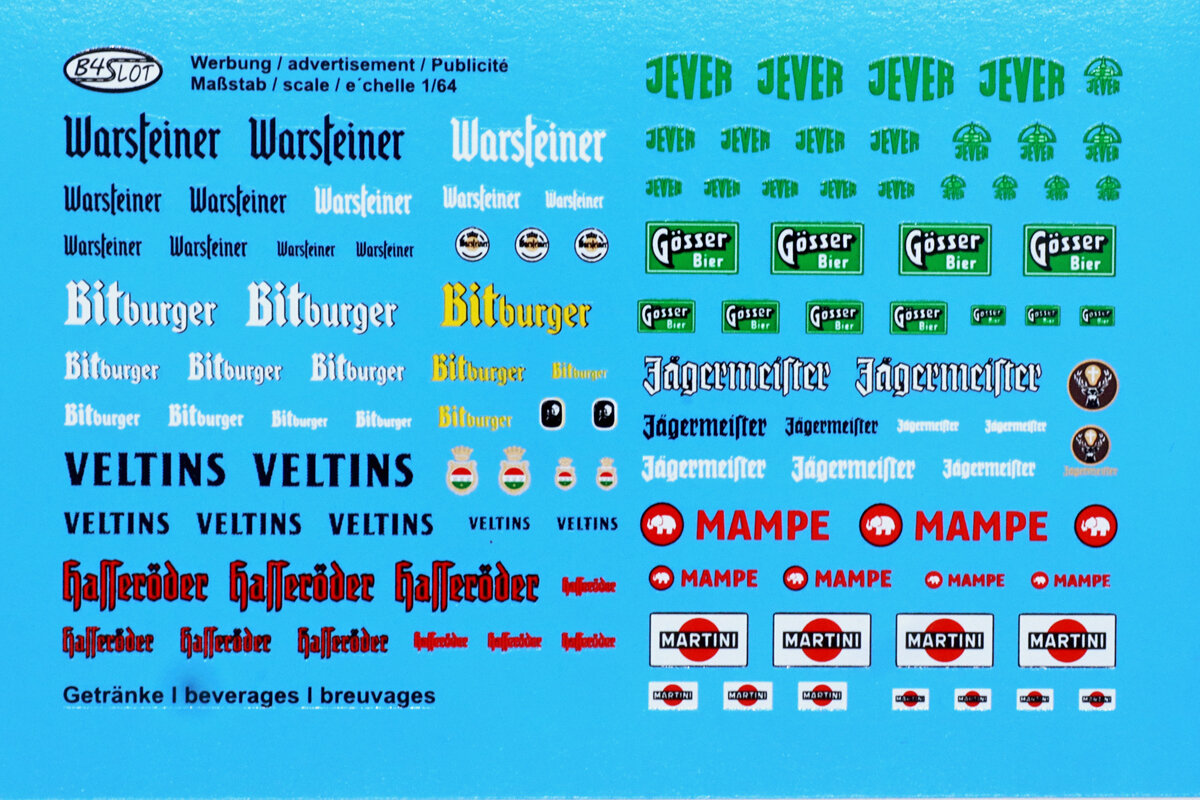 Decal Sheet Beverage Companies1/64