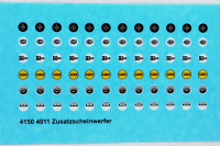 Decal Sheet Auxiliary Headlights1/64